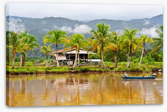Boating in Borneo