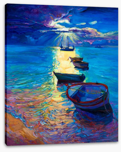 Moonlight boats
