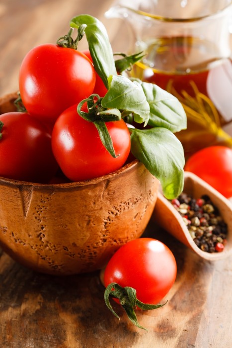Tomatoes and basil