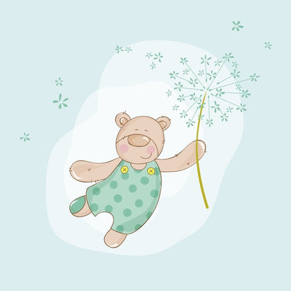 Baby bear in spring