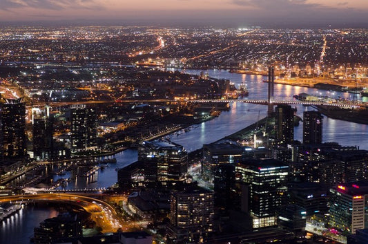 Aerial view of Melbourne