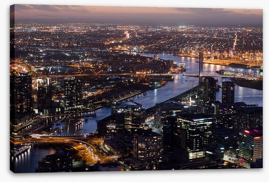 Aerial view of Melbourne