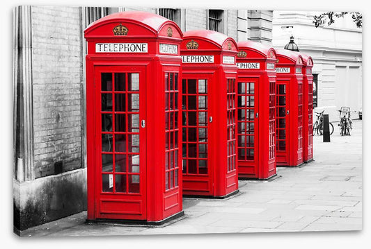 Red phone box row