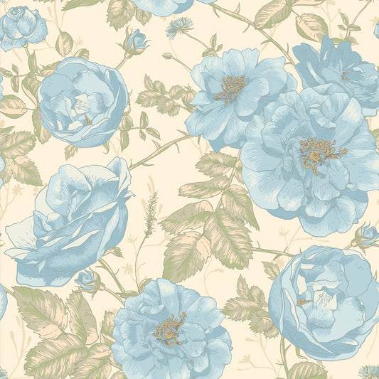 Vintage blue roses