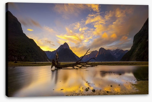 Sundown at Milford Sound