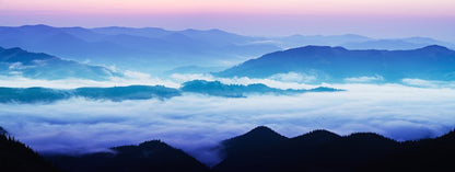 Mountain sunrise panorama