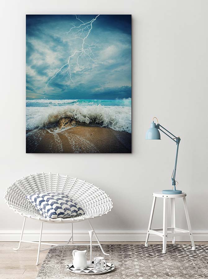 Dramatic storm seascape
