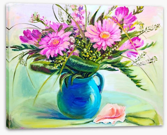 Pink gerberas in vase