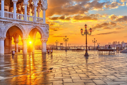 Sunrise over San Marco piazza