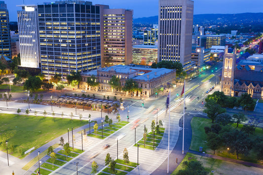 Adelaide city twilight