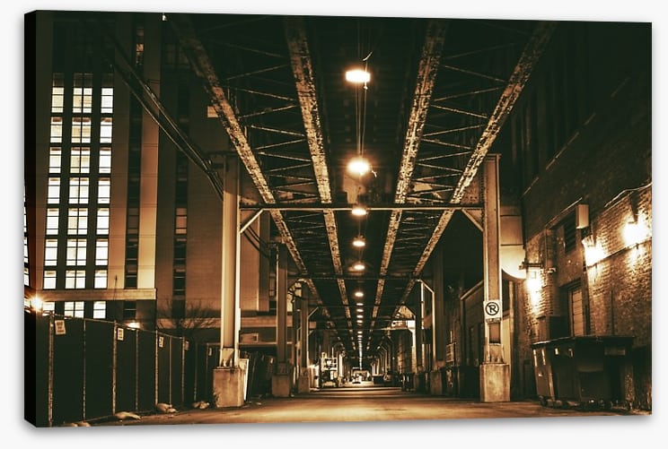 Under the Chicago City bridge