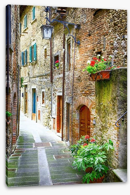 Through the medieval alley, Italy