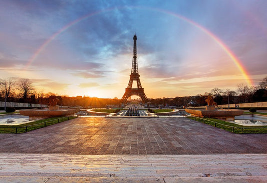 Eiffel tower rainbow