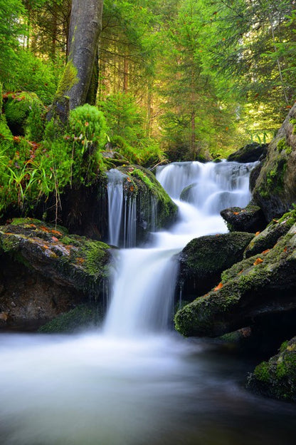 Sumava national park waterfall