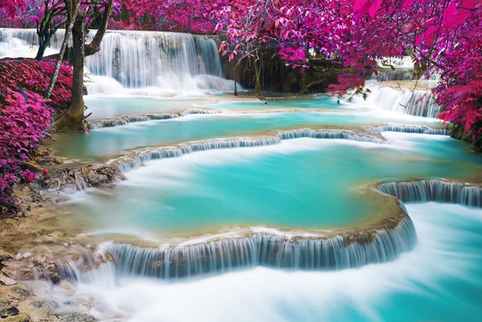 Turquoise Kuang Si waterfalls