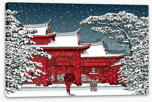Temple in the snow