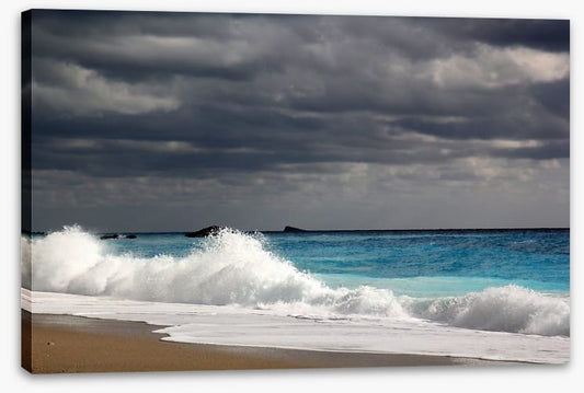 Under a cloudy sky