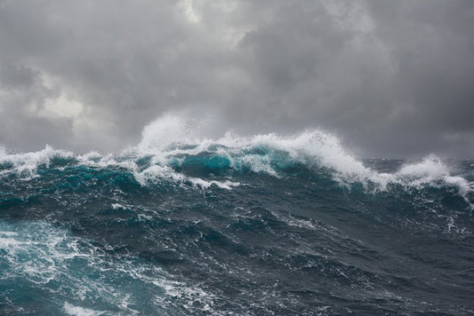 Storm spray seascape