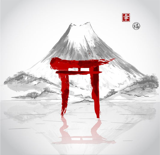 Torii gate mountain