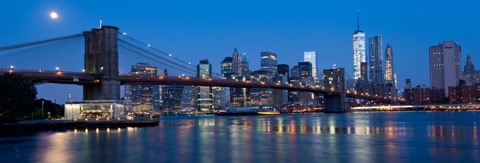 Manhattan moon panorama