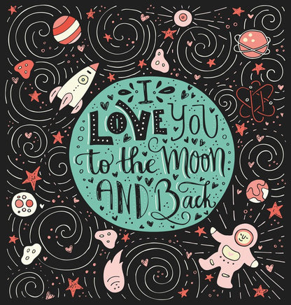 The moon and back