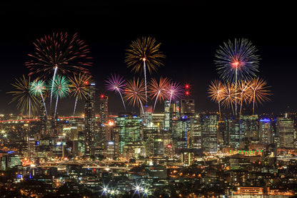 Fireworks over Brisbane