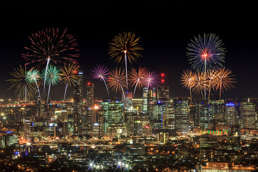 Fireworks over Brisbane