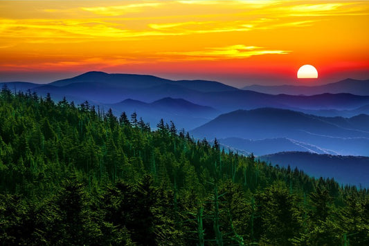 Smoky Mountains sunset, Tennessee