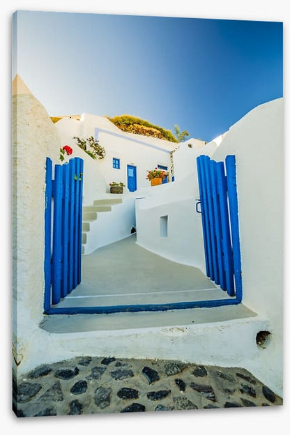 Past the blue gate