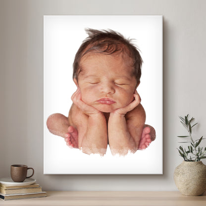 Baby Modern Art Artistic Design Custom Portrait | Stretched Canvas