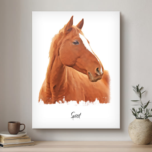 Horse Oil-Inspired Fine Art Portrait | Premium Custom Canvas