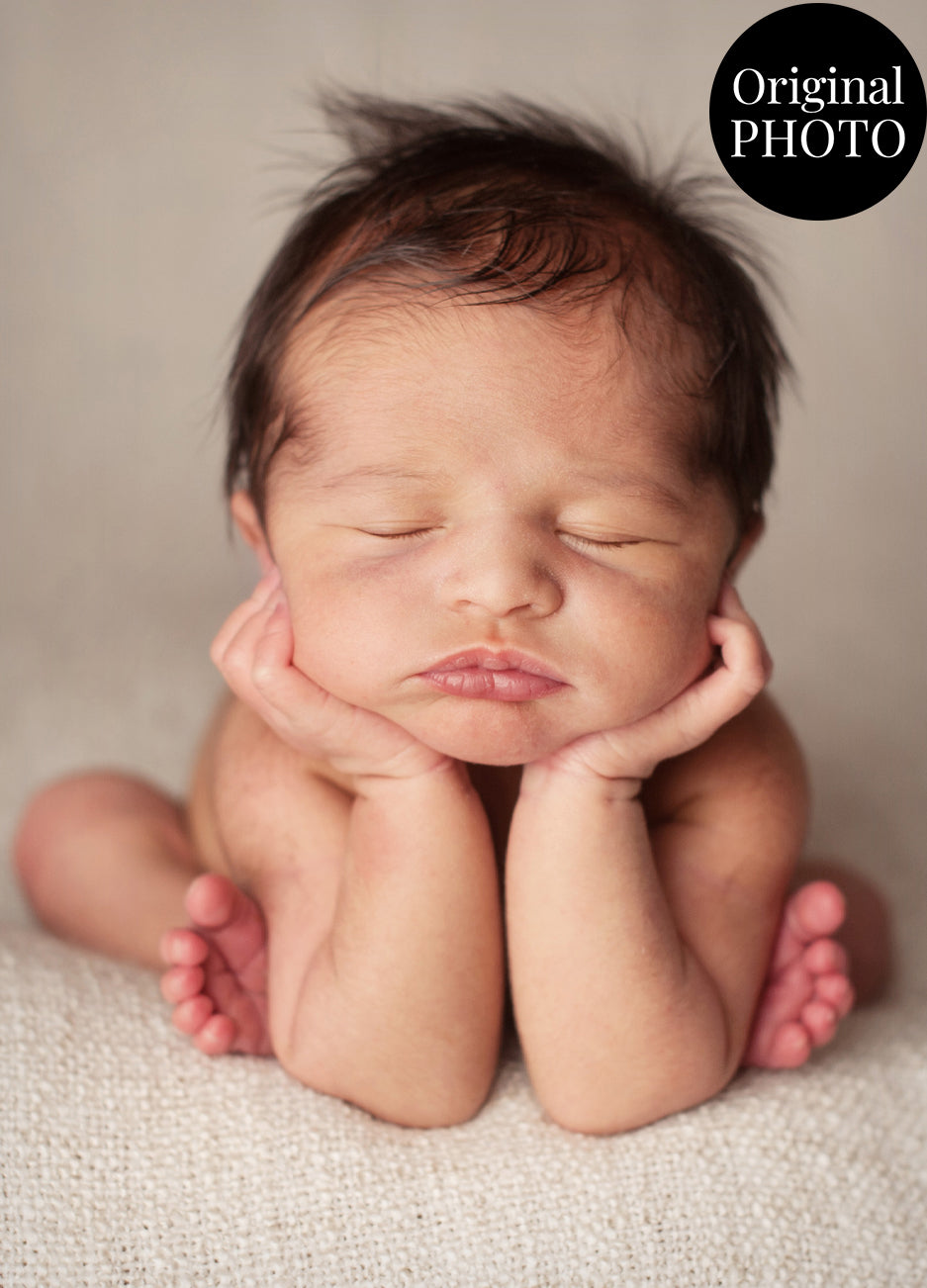 Baby Modern Art Artistic Design Custom Portrait | Stretched Canvas