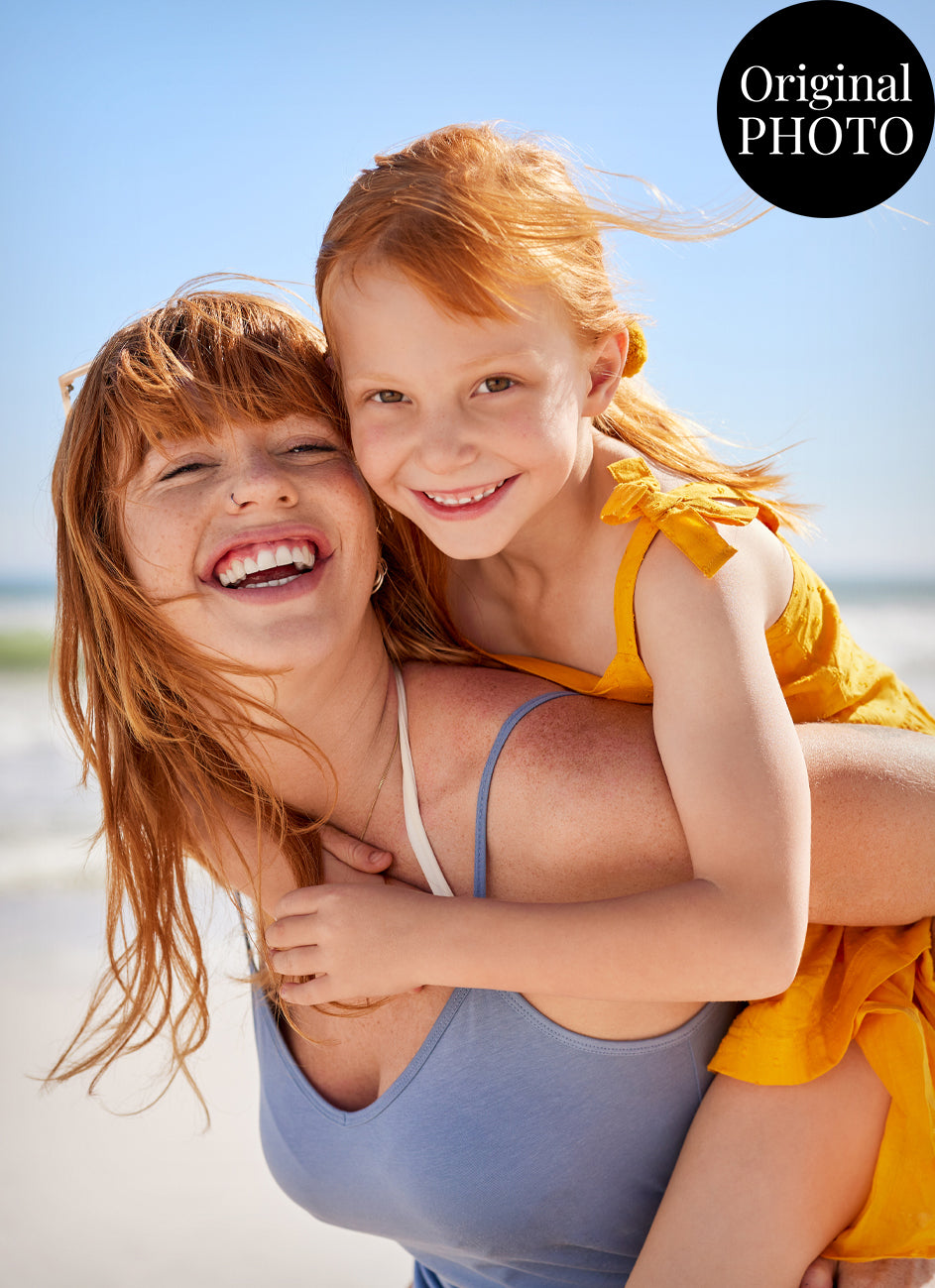 Mummy & Me Modern Art Artistic Design Custom Portrait | Stretched Canvas