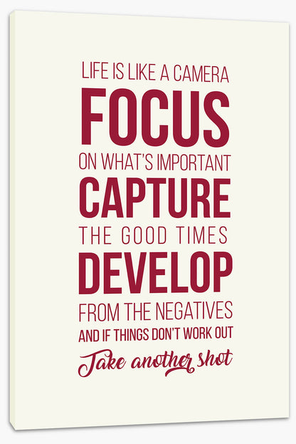 Life is like a camera