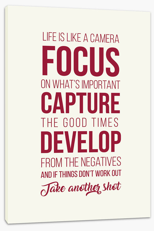 Life is like a camera