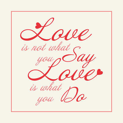 Love is what you do