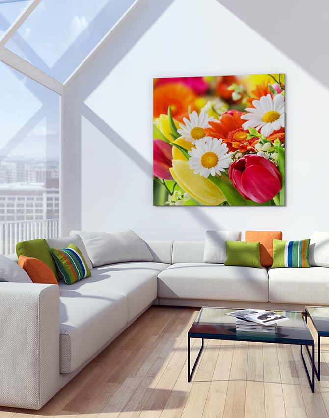 Gerbera and tulips
