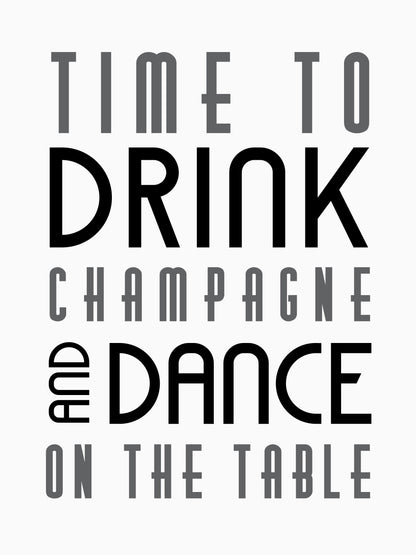 Time to drink champagne