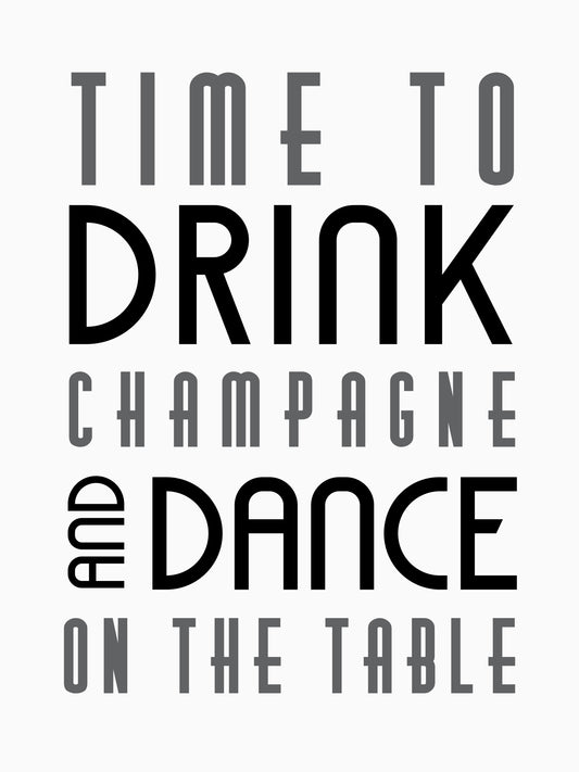 Time to drink champagne