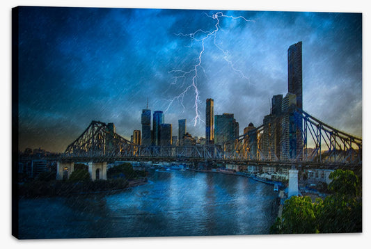 Story Bridge storm