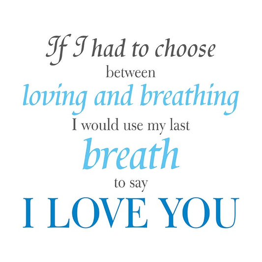 My last breath