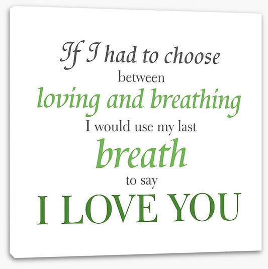 My last breath