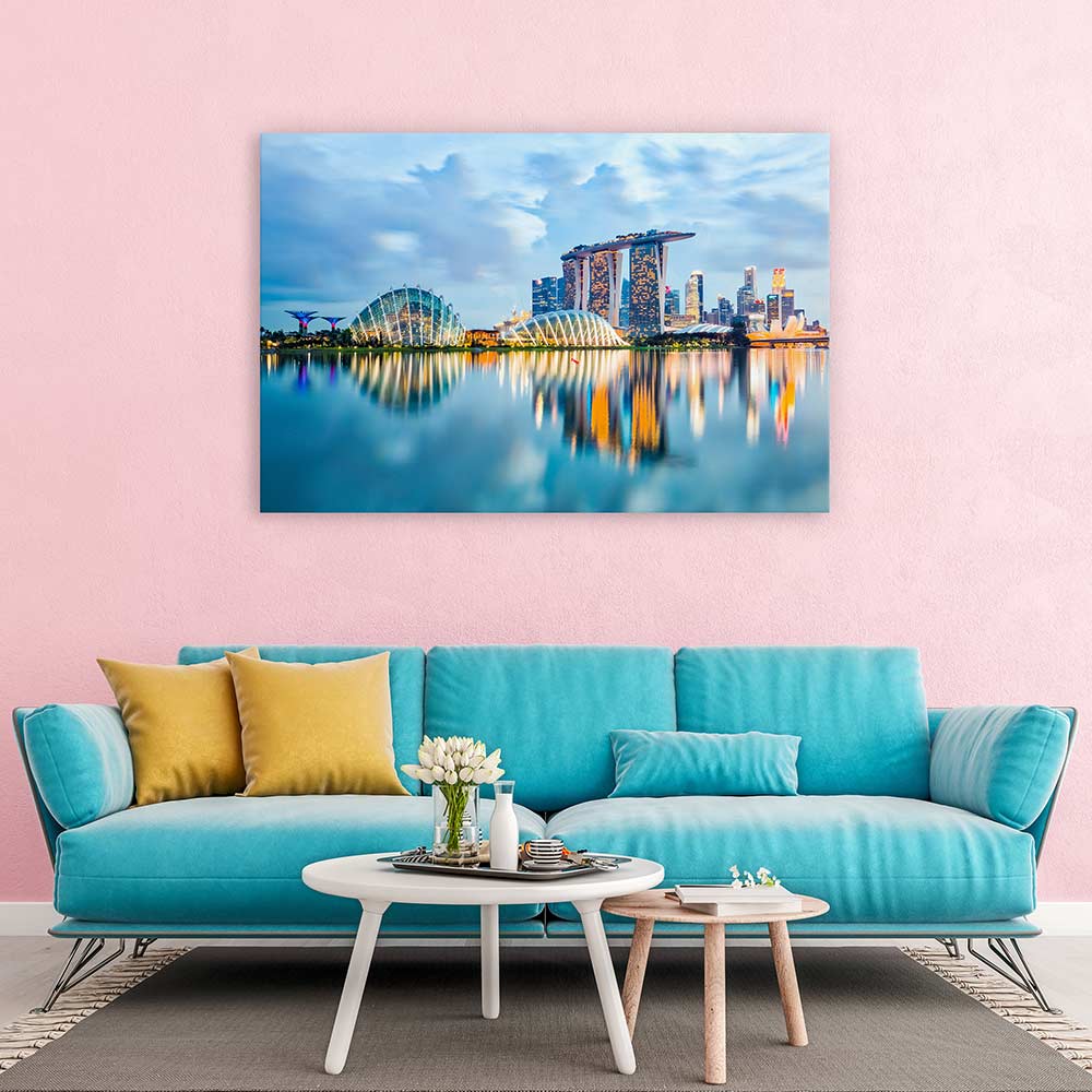 Singapore skyline reflections