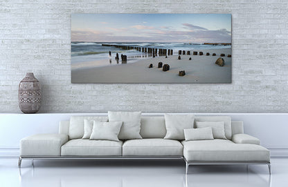 Breakwaters on the beach