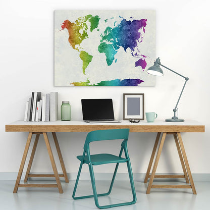 Rainbow world map