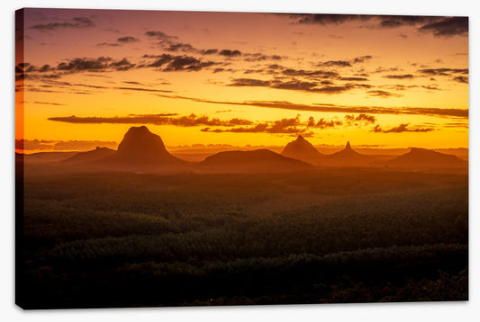 Glasshouse Mountains sunset