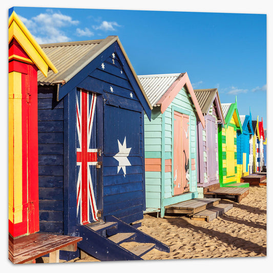 Beach huts in the sun (Custom)